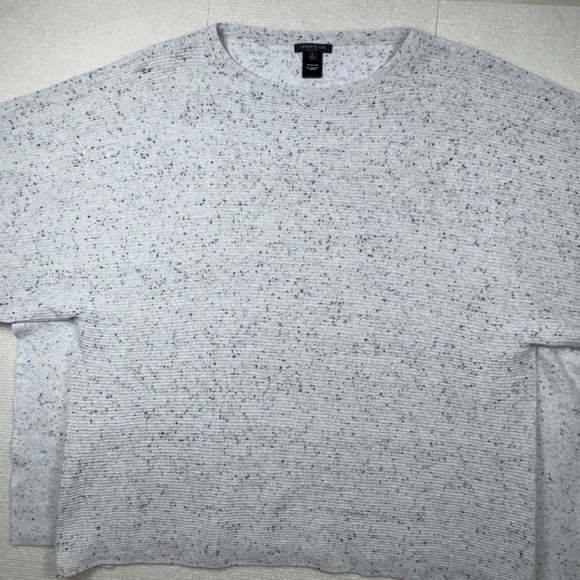 Lafayette 148 Large Wool Poncho Gray Black Specks Classic Minimalist - Picture 4 of 6